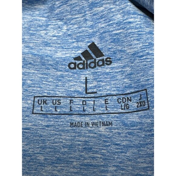 Adidas Aeroready Golf Polo Shirt Blue Mens Size Large Performance Activewear - Picture 4 of 9